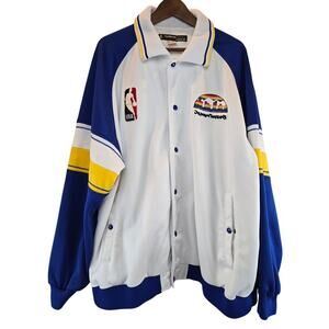 Denver Nuggets Rainbow Logo Vintage Rebook Hardwood Classics Snaps Mens XXL
